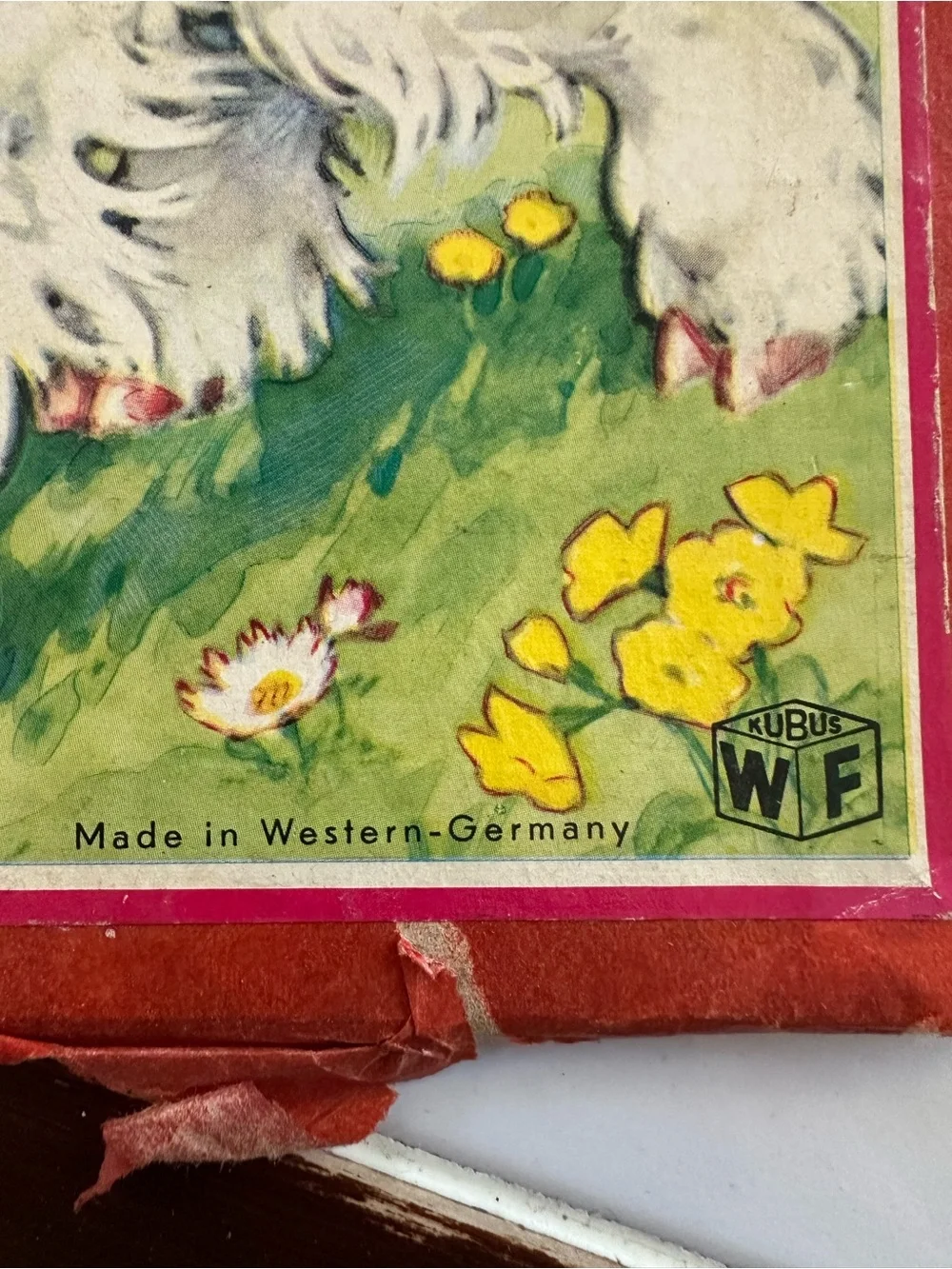 Vintage Kubus WF West German Animal Picture Cube Puzzle